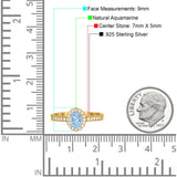 Oval Natural Stone Flower Ring