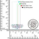 Round Natural Stone Leaf Design Ring