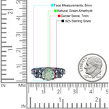 Round Natural Stone Leaf Design Ring