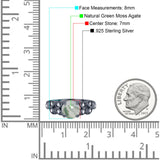 Round Natural Stone Leaf Design Ring