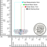 Round Natural Stone Leaf Design Ring