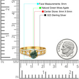 Vintage Style Oval Natural Stone Ring