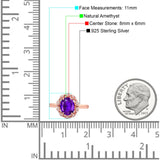 Art Deco Oval Natural Stone Floral Ring