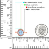 Art Deco Oval Natural Stone Floral Ring