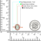 Art Deco Oval Natural Stone Floral Ring