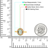 Art Deco Oval Natural Stone Floral Ring