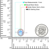 Art Deco Oval Natural Stone Floral Ring