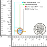 Art Deco Oval Natural Stone Floral Ring