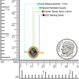 Art Deco Oval Natural Stone Floral Ring