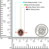 Art Deco Oval Natural Stone Floral Ring