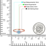 Art Deco Round Natural Stone Three Stone Ring