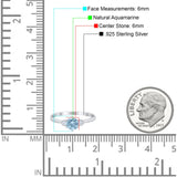 Art Deco Round Natural Stone Three Stone Ring