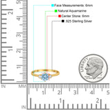 Art Deco Round Natural Stone Three Stone Ring