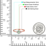 Art Deco Round Natural Stone Three Stone Ring