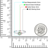 Art Deco Round Natural Stone Three Stone Ring