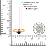 Art Deco Round Natural Stone Three Stone Ring