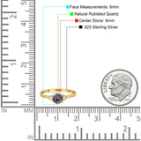 Art Deco Round Natural Stone Three Stone Ring