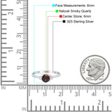 Art Deco Round Natural Stone Three Stone Ring