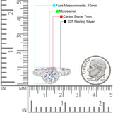 Vintage Style Round Natural Stone Sparkling Ring