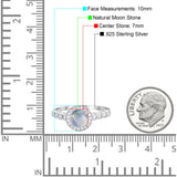 Vintage Style Round Natural Stone Sparkling Ring