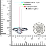 Round Natural Stone Curved Art Deco Ring