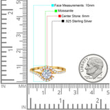 Round Natural Stone Curved Art Deco Ring