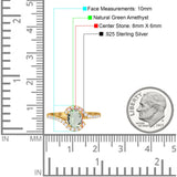 Oval Natural Stone Curved Art Deco Ring