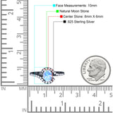 Oval Natural Stone Curved Art Deco Ring