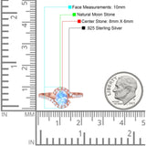 Oval Natural Stone Curved Art Deco Ring