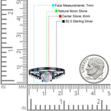 Vintage Style Round Natural Stone Ring