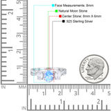 Three Stone Oval Natural Stone Trellis Ring