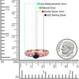 Vintage Style Round Natural Stone Solitaire Ring