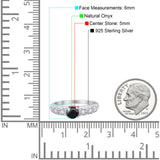 Vintage Style Round Natural Stone Solitaire Ring