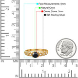 Vintage Style Round Natural Stone Solitaire Ring