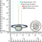 Art Deco Oval Natural Stone Solitaire Ring