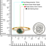 Art Deco Oval Natural Stone Solitaire Ring