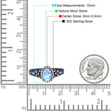 Vintage Style Oval Natural Stone Art Deco Ring