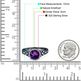 Vintage Style Round Natural Stone Ring