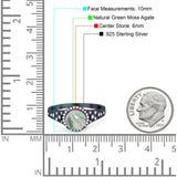 Vintage Style Round Natural Stone Ring