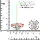 Vintage Style Round Natural Stone Ring