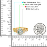 Vintage Style Round Natural Stone Ring