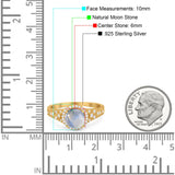 Vintage Style Round Natural Stone Ring