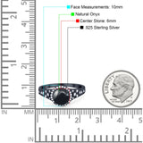 Vintage Style Round Natural Stone Ring