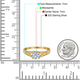 Art Deco Round Natural Stone Cathedral Ring