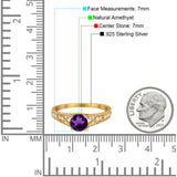 Art Deco Round Natural Stone Cathedral Ring