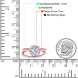 Two Piece Round Natural Stone Bridal Ring