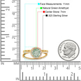 Two Piece Round Natural Stone Bridal Ring