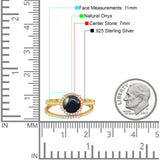 Two Piece Round Natural Stone Bridal Ring