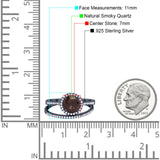 Two Piece Round Natural Stone Bridal Ring