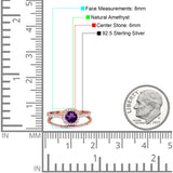 Two Piece Round Natural Stone Ring